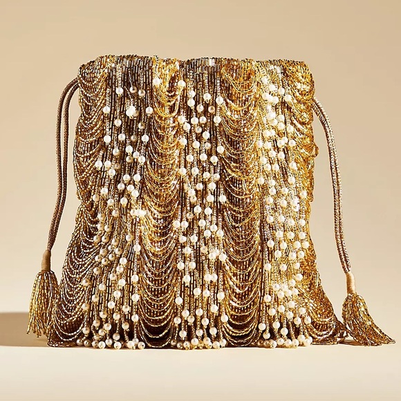 Anthropologie Handbags - ✨ HOST PICK x 2 ✨ NWTS VINTAGE BEADED EVENING BAG